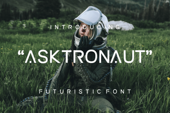 Asktronaut: A Futuristic Display Font for Digital Creativity