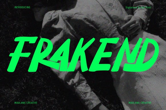 Frakend: A Bold Handwritten Display Font for Digital Creativity