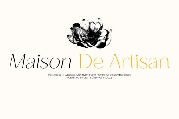 Maison De Artisan Font for Stylish Web Design