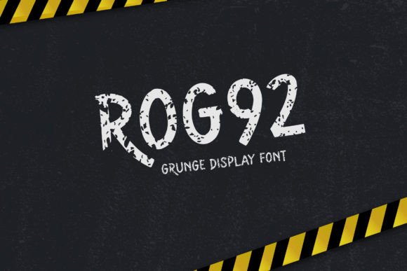 Rog92: A Grungy Display Font for Handmade Creations