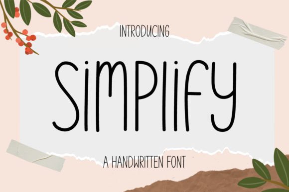 Simplify: A Handwritten Font for Chalkboard Charm