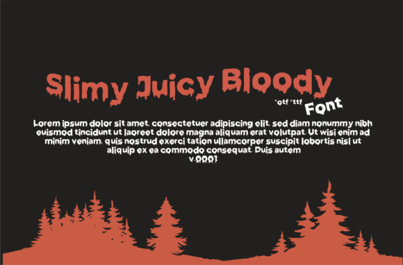 Slimy Juicy Bloody Font for Halloween Creations