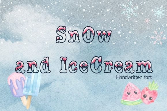 Snow and Icecream Display Font for Web Design