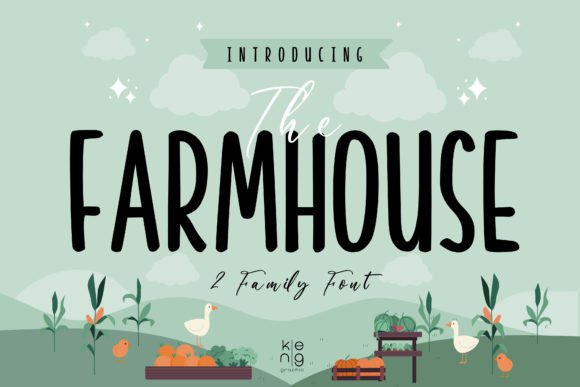 The Farmhouse Font for Editorial Design and Creative Projects
