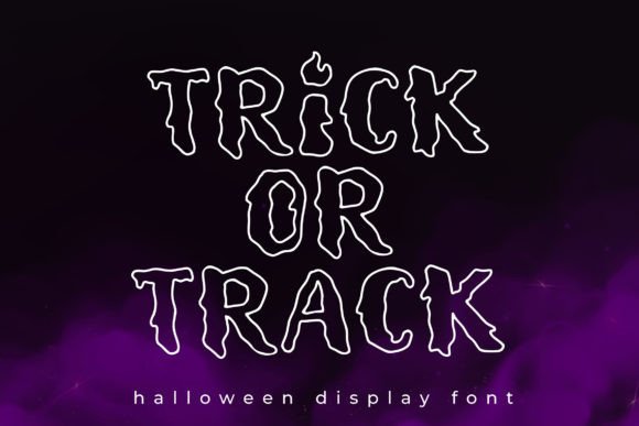 Trick or Track: A Spooky Display Font for Creative Makers